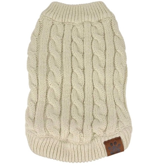 C.C Pet Cable Knit Sweater Size L (20-26 lbs) - Picture 5 of 10